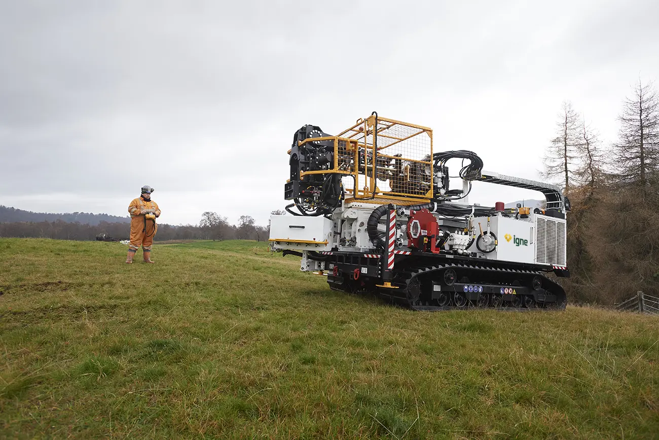 low ground pressure vehicle in a field